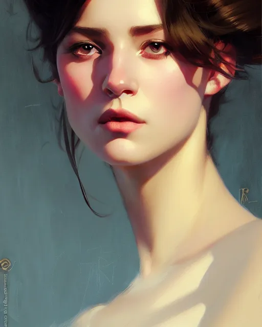 Prompt: stylized portrait of an artistic pose, composition, young fancy victorian lady, realistic shaded, fine details, realistic shaded lighting poster by ilya kuvshinov, magali villeneuve, artgerm, jeremy lipkin and michael garmash and rob rey