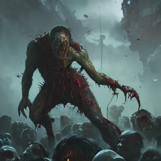 Image similar to zombie theo von geog darrow greg rutkowski