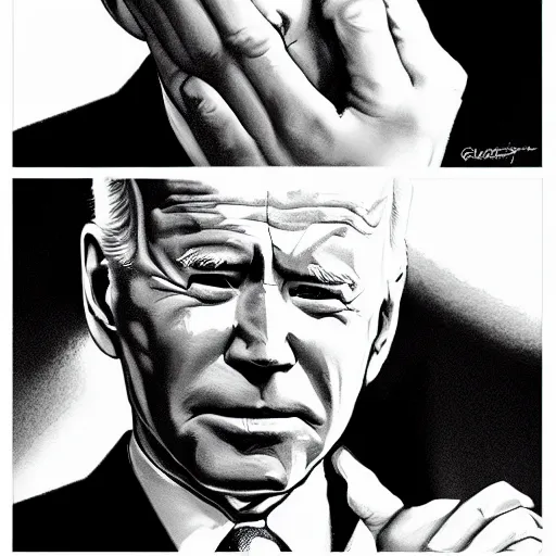 Image similar to joe biden crying, sad, depressed, dramatic lighting, cinematic, establishing shot, extremly high detail, photorealistic, cinematic lighting, artstation, style by James Gurney