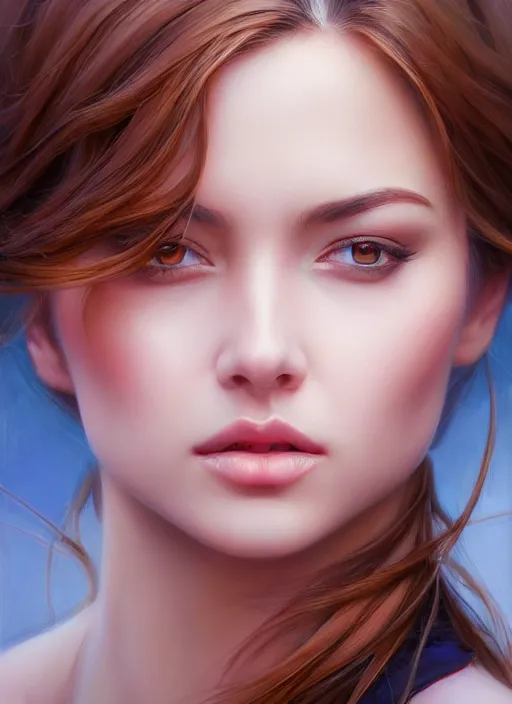 Image similar to photo of a gorgeous young woman in the style of stefan kostic, realistic, sharp focus, 8k high definition, insanely detailed, intricate, elegant, art by stanley lau and artgerm