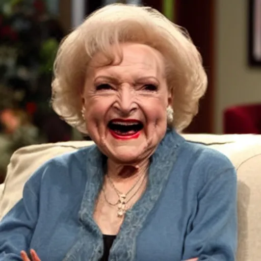 Image similar to betty white turning into a werewolf
