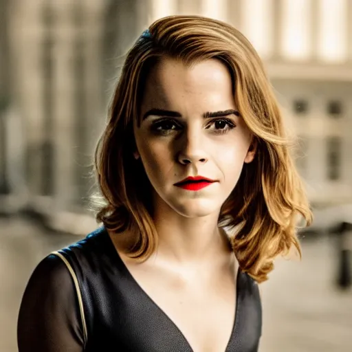 Image similar to Emma Watson as Catwoman, XF IQ4, f/1.4, ISO 200, 1/160s, Adobe Lightroom, DxO Photolab, polarizing filter, Sense of Depth, AI enhanced, HDR, in-frame