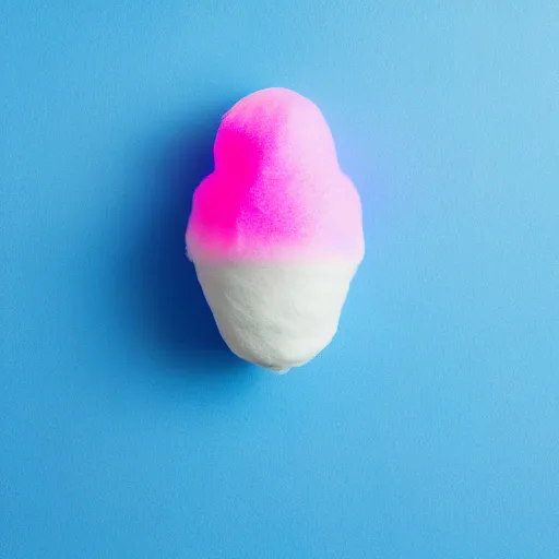 Prompt: cotton candy shaped like an mk 2 grenade!!!, centered, product shot, bright, airy, iridescent lighting, gradient background