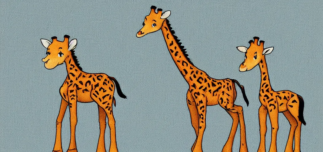 Image similar to Chibi version of giraffe