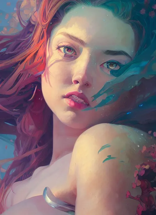 Image similar to miss fortune, half body shot, path traced, realistic, highly detailed, high quality, digital painting, hd, alena aenami, lilia alvarado, shinji aramaki, karol bak, alphonse mucha, tom bagshaw