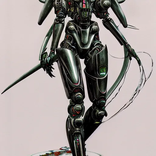 Image similar to prompt : photorealistic cinematic 3 d render of persona soft light painted by takato yamamoto, mecha attributes and armor, inspired by ghost in shell anime, smooth face feature, intricate oil painting, high detail, sharp high detail, manga and anime 1 9 8 0