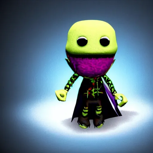 Prompt: darklord amdusc in the style of little big planet