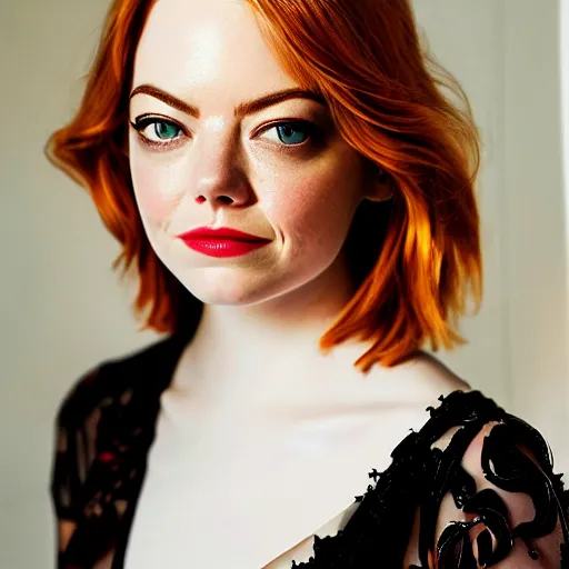 Prompt: angel emma stone, portrait, sharp focus, award winning dslr photography, clear image, global illumination, radiant lighting, intricate environment