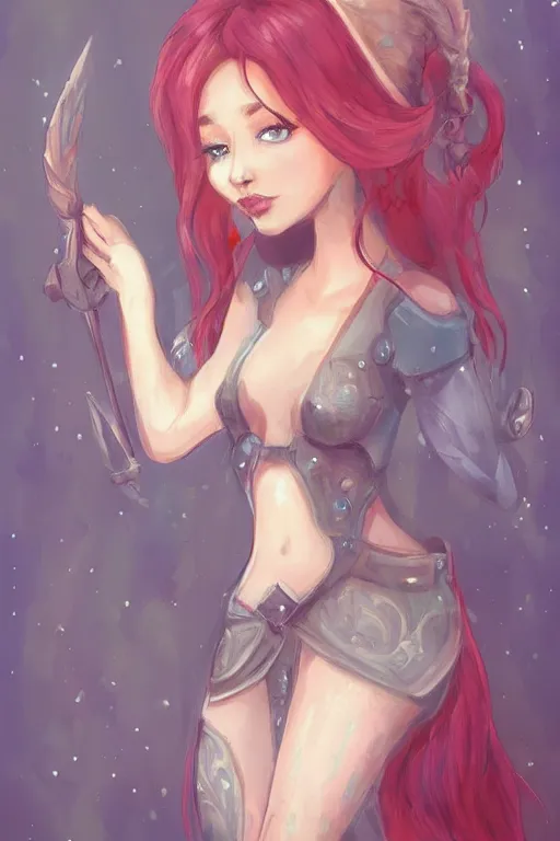 Image similar to a cute fantasy girl by loish