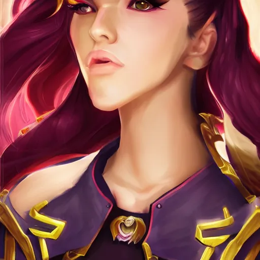 Image similar to league of legends style portrait of seraphine, trending on artstation