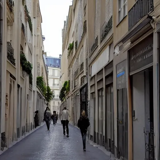 Image similar to une rue de paris en 2 0 2 0