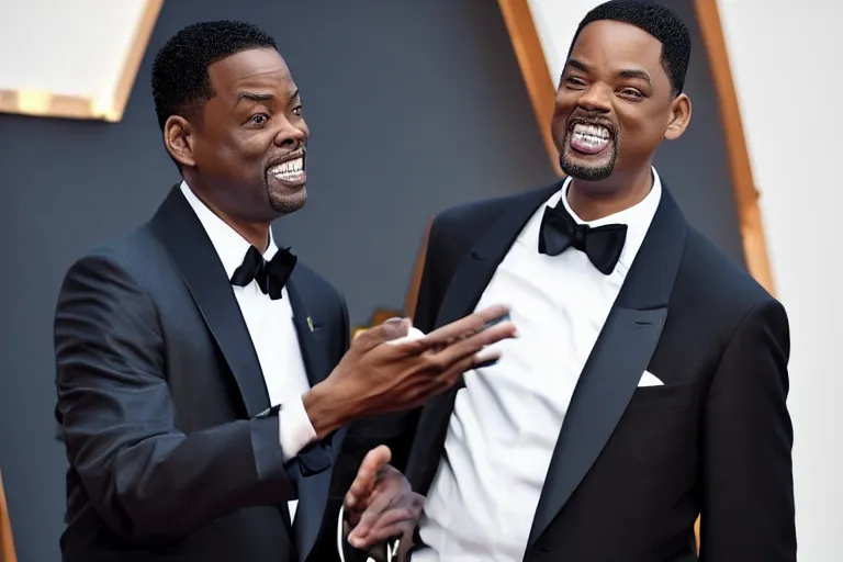 Image similar to chris rock slapping will smith, at the oscar's, 8 5 mm