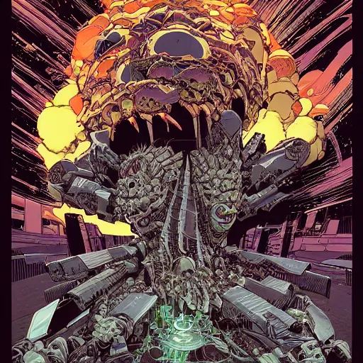 Image similar to head eating itself, by yoichi hatakenaka, masamune shirow, josan gonzales and dan mumford