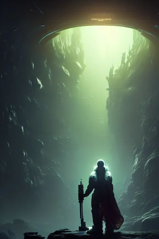 Image similar to alien isolation, the video game, extremely detailed digital painting, in the style of fenghua zhong and ruan jia and jeremy lipking and peter mohrbacher, mystical colors, rim light, beautiful lighting, 8 k, stunning scene, raytracing, octane, trending on artstation