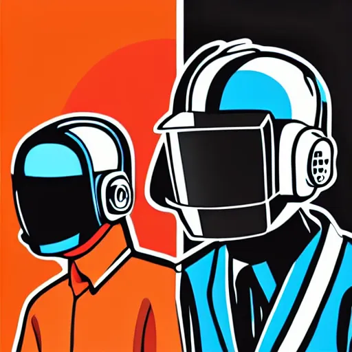 Image similar to daft punk concert in 1 bit art style