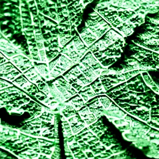 Prompt: a digital leaf of mint made of circuit board