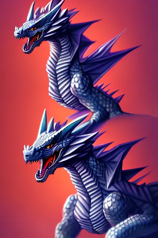 Image similar to isometric Dragon by Artgerm and WLOP, Pixiv