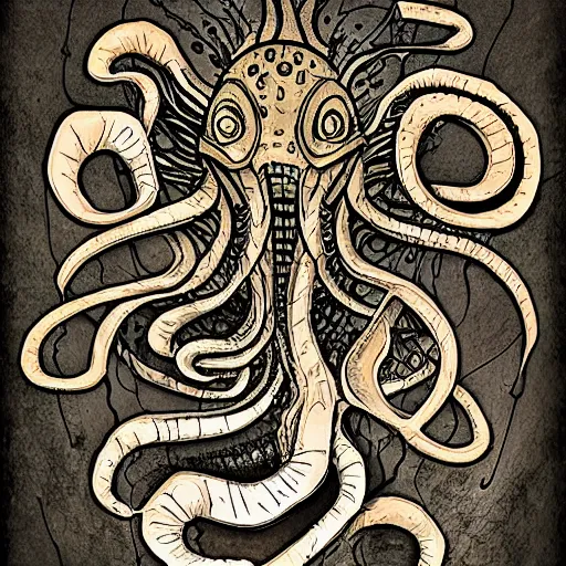 Image similar to eldritch horror drawn by natasha allegri