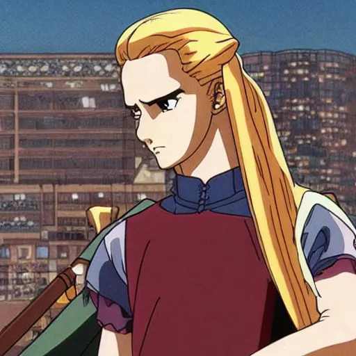 Prompt: Legolas in an 80s anime, hyperdetailed, ultra realistic, Satoshi Kon, Hiyao Miyazaki, Katsuhiro Otomo