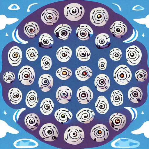 Image similar to Illustration of the sky with many eyes looking at us