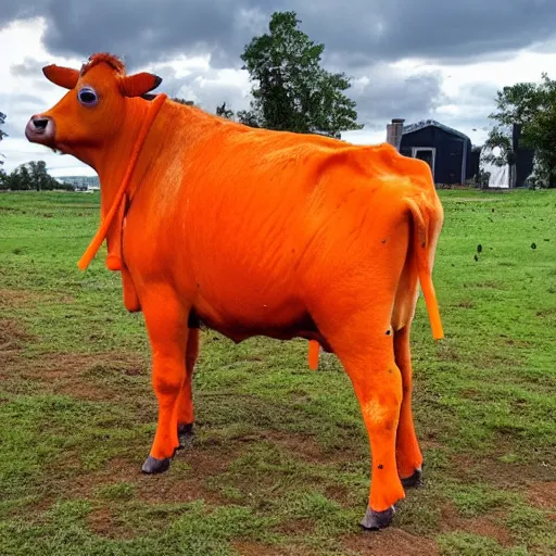 Image similar to cow made of carrots, carrot cow