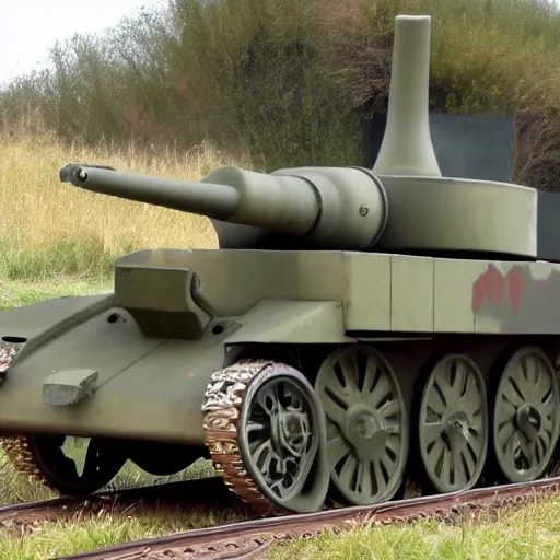 Image similar to thomas the military tank in the trolley dillema