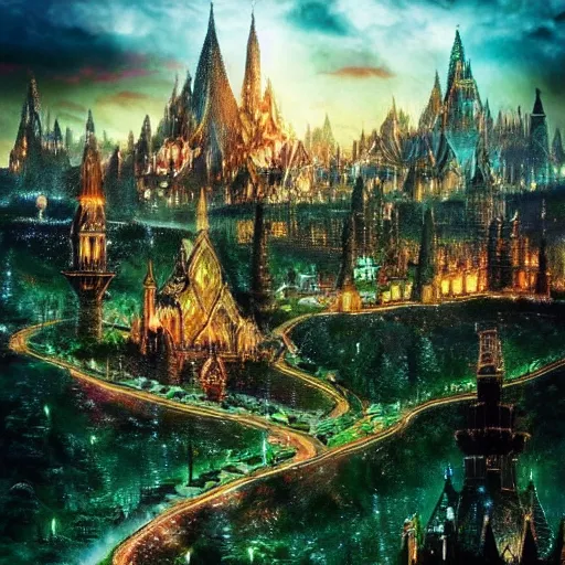 Image similar to this _ elven _ city _ is _ beautiful. _ its _ like _ a _ perfect _ moment. _ i _ feel _ happy _ when _ i _ look _ at _ this. _ im _ there. jpg