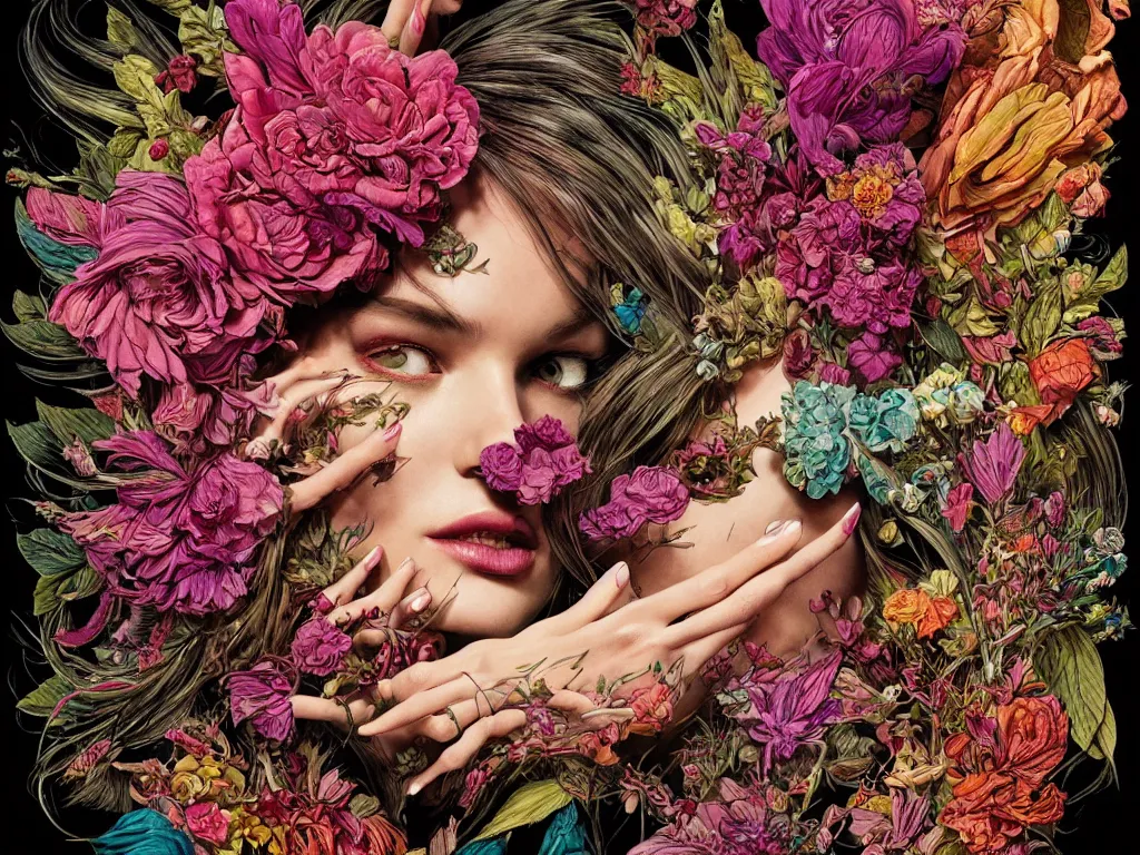 Image similar to fragrance advertising campaign by bernie wrightson, saturated colors, highly detailed, intricate