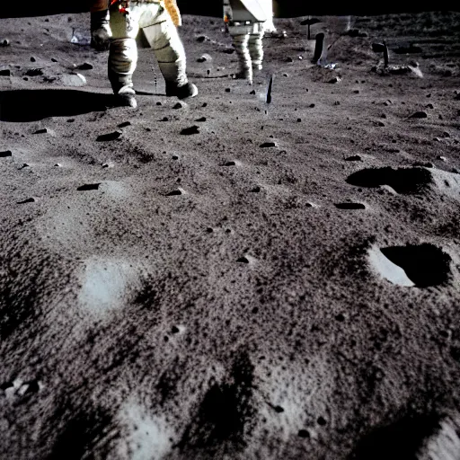 Prompt: Professional photograph of Dwayne Johnson walking on the moon