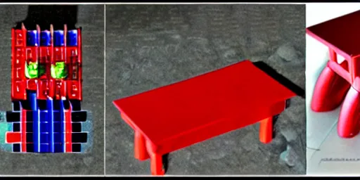 Image similar to Super Mario-themed red table