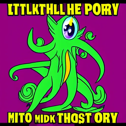 Image similar to cthulhu meets my little pony