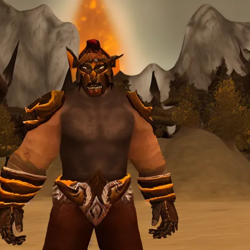 Prompt: Bob Odenkirk as a World of warcraft character, in world of warcraft