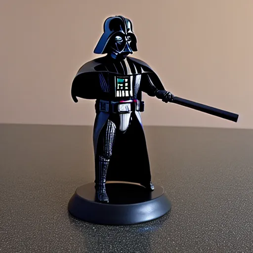 Prompt: Darth Vader on the table, 3d, action figure