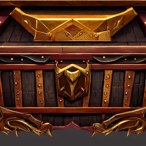 Prompt: old wooden chest filled up with gold, hyperdetailed photorealism by greg rutkowski, rich contrast of colors, 1 0 0 mega pixels, league of legends artwork