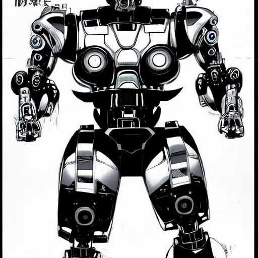 Prompt: a robot that has resemblance to a t 8 0 0 terminator, yusuke murata style, detailed, coherence, well drawn,