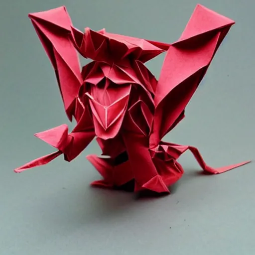 Image similar to complex origami dragon,