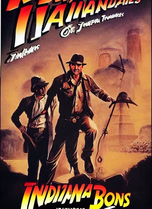 Image similar to 1 9 8 6 poster for indiana jones and the temple of boom