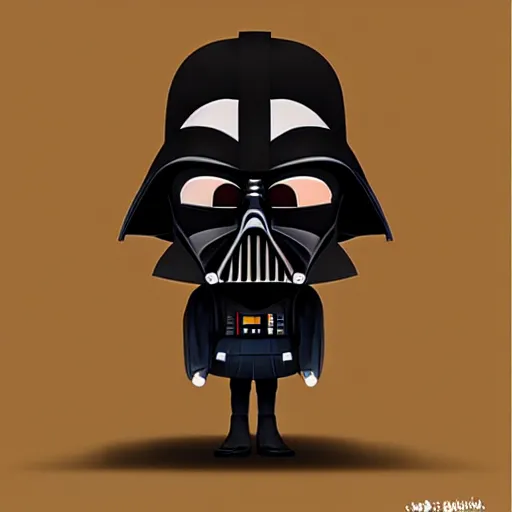 Prompt: darth vader, artwork by goro fujita