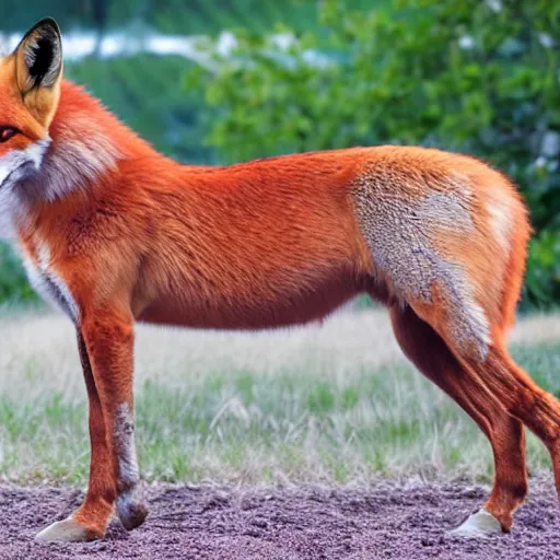 Image similar to Half-horse half-fox, species fusion, selective breeding