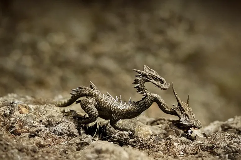 Prompt: wildlife photography tiny dragon by Emmanuel Lubezki