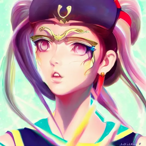 Image similar to Sailor Moon art Portrait, trending on artstation, drawn by WLOP
