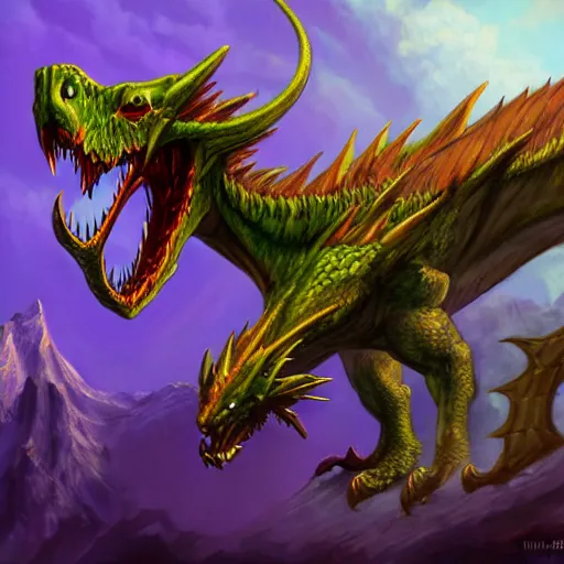 Prompt: Bonesnapper Dragon, Dungeons and Dragons art, 4k