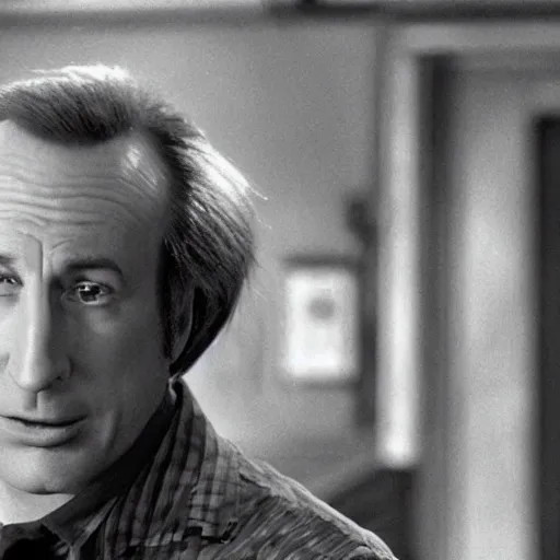 Prompt: film still of Bob Odenkirk as Stan S Stanman in the Monkey Island movie