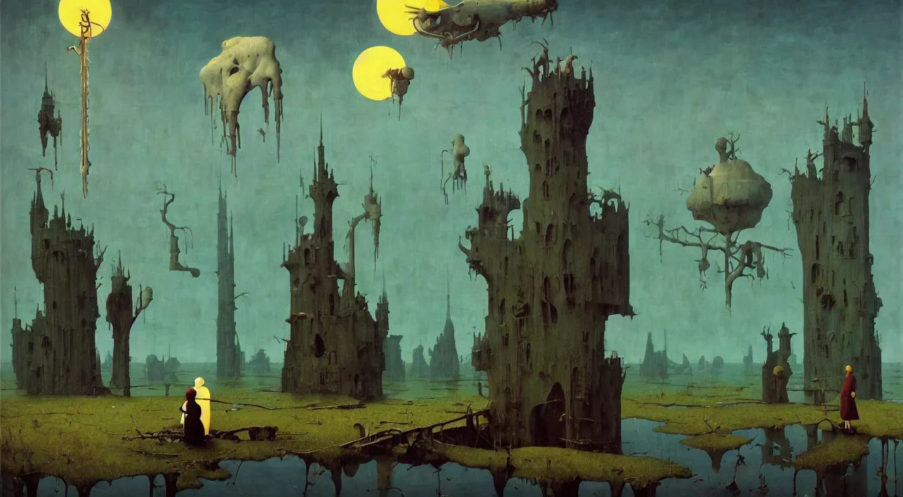 Image similar to single flooded simple!! bone! tower anatomy, very coherent and colorful high contrast masterpiece by norman rockwell franz sedlacek hieronymus bosch dean ellis simon stalenhag rene magritte gediminas pranckevicius, dark shadows, sunny day, hard lighting