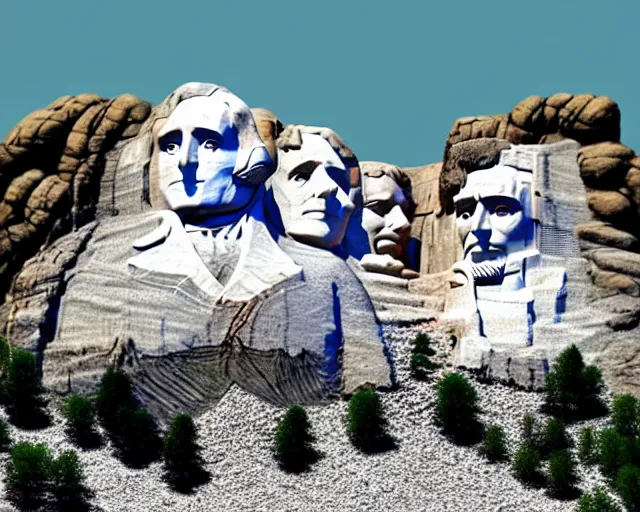 Prompt: 4 k hd, high resolution photograph of mount rushmore, shot with sigma f / 4. 2, 2 5 0 mm sharp lens, wide shot, volumetric lighting, high level texture render, unreal engine