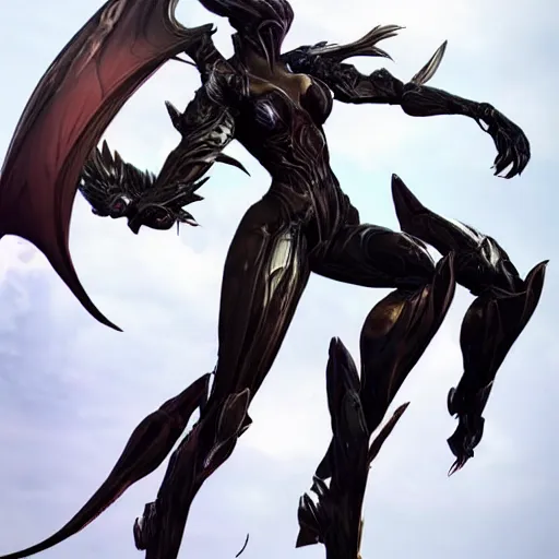 Image similar to beautiful and stunning giant valkyr female warframe, as an anthropomorphic dragon, doing an elegant pose over you, a giant warframe dragon paw looms over you, about to step on you, unaware of your existence, slick elegant design, sharp claws, detailed shot legs-up, highly detailed art, epic cinematic shot, realistic, professional digital art, high end digital art, furry art, DeviantArt, artstation, Furaffinity, 8k HD render, epic lighting, depth of field