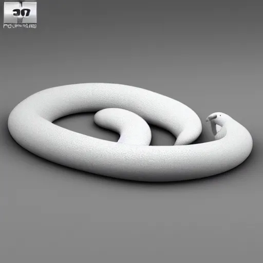 Image similar to white snake 3 d realistic soft light