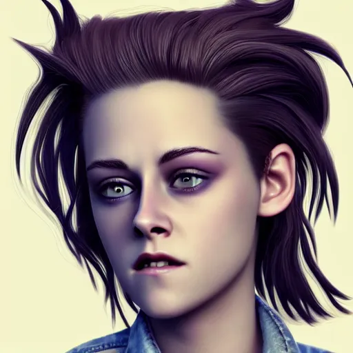 Prompt: highly detailed illustration, character portrait of Kristen Stewart as an animated Pixar character, digital art by Mark Simonetti and Moebius 4k, 8k, HD