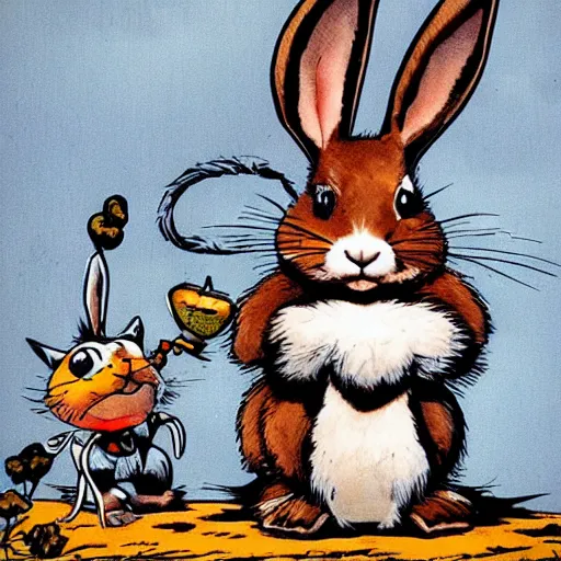 Image similar to cute rabbit by todd mcfarlane