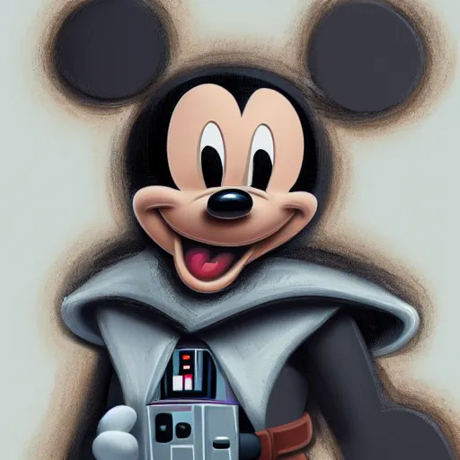 Image similar to Disney special consisting of Mickey Mouse, Star Wars Jedis and other franchise characters, photorealistic, highly detailed, trending on artstation, pixel art